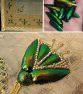 迈克尔·库克打造的宝石甲虫翅膀刺绣